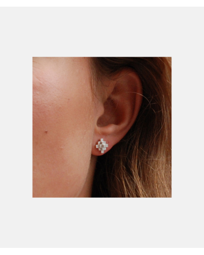 Andes Cross Ear Studs - Silver - Design Sofie Lunøe